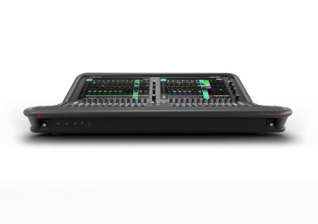 Consola digital Allen & Heath Avantis, de frente, para conciertos y espectáculos, 12 canales, doble pantalla táctil 15.6". Avantis mexico, allen & heath mexico. Avantis