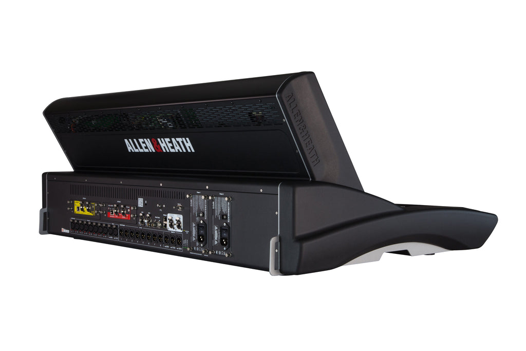 Consola digital Allen & Heath dLive S5000. parte trasera, entradas y salidas, para conciertos y espectáculos, 8 canales, doble pantalla táctil 12". dlive mexico
