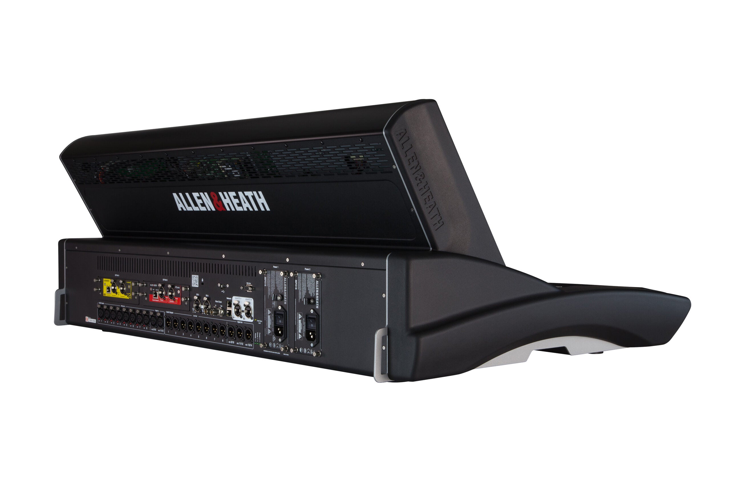 Consola digital Allen & Heath dLive S5000. parte trasera, entradas y salidas, para conciertos y espectáculos, 8 canales, doble pantalla táctil 12". dlive mexico
