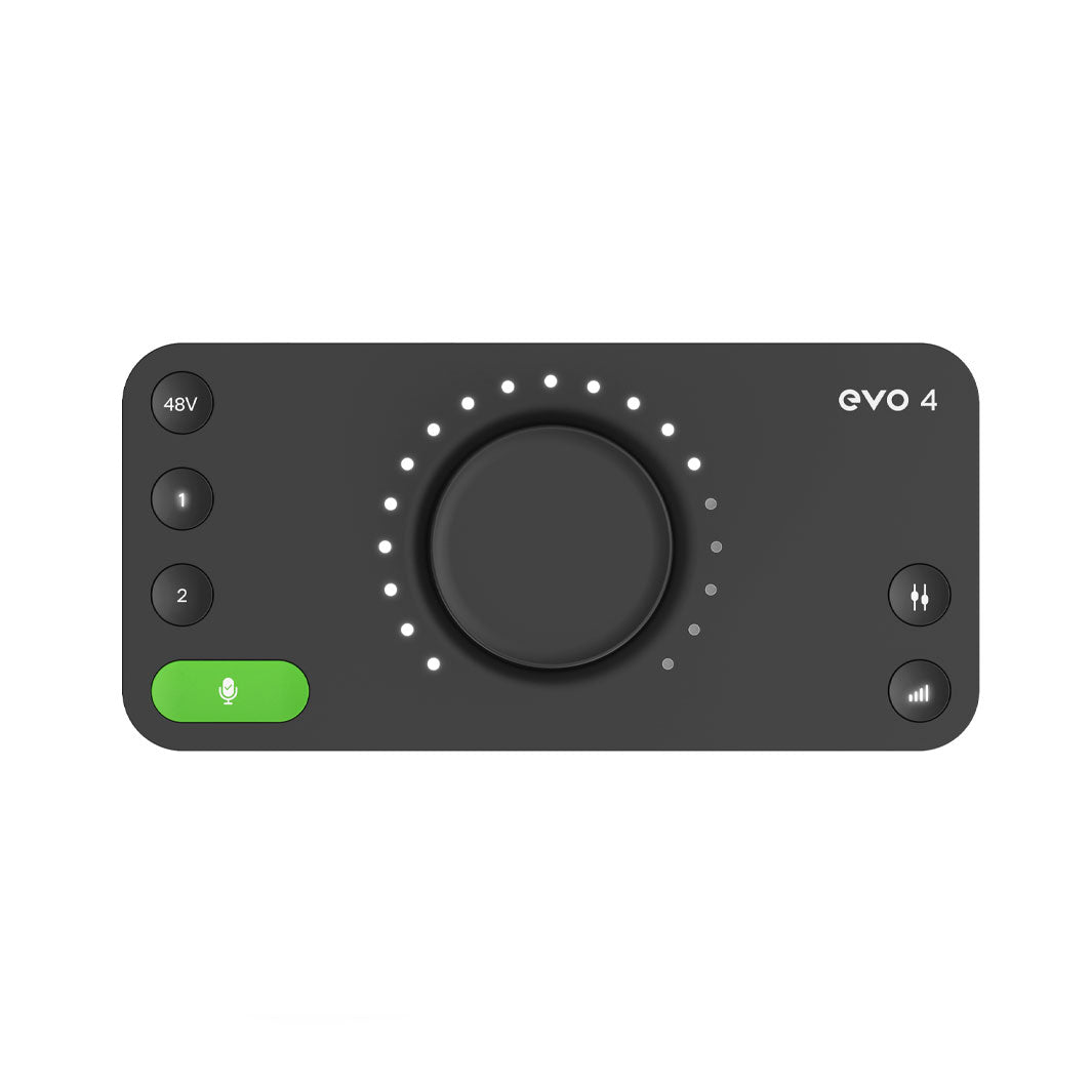 audient mexico evo4 interface audio USB 2 entradas 2 salidas superior