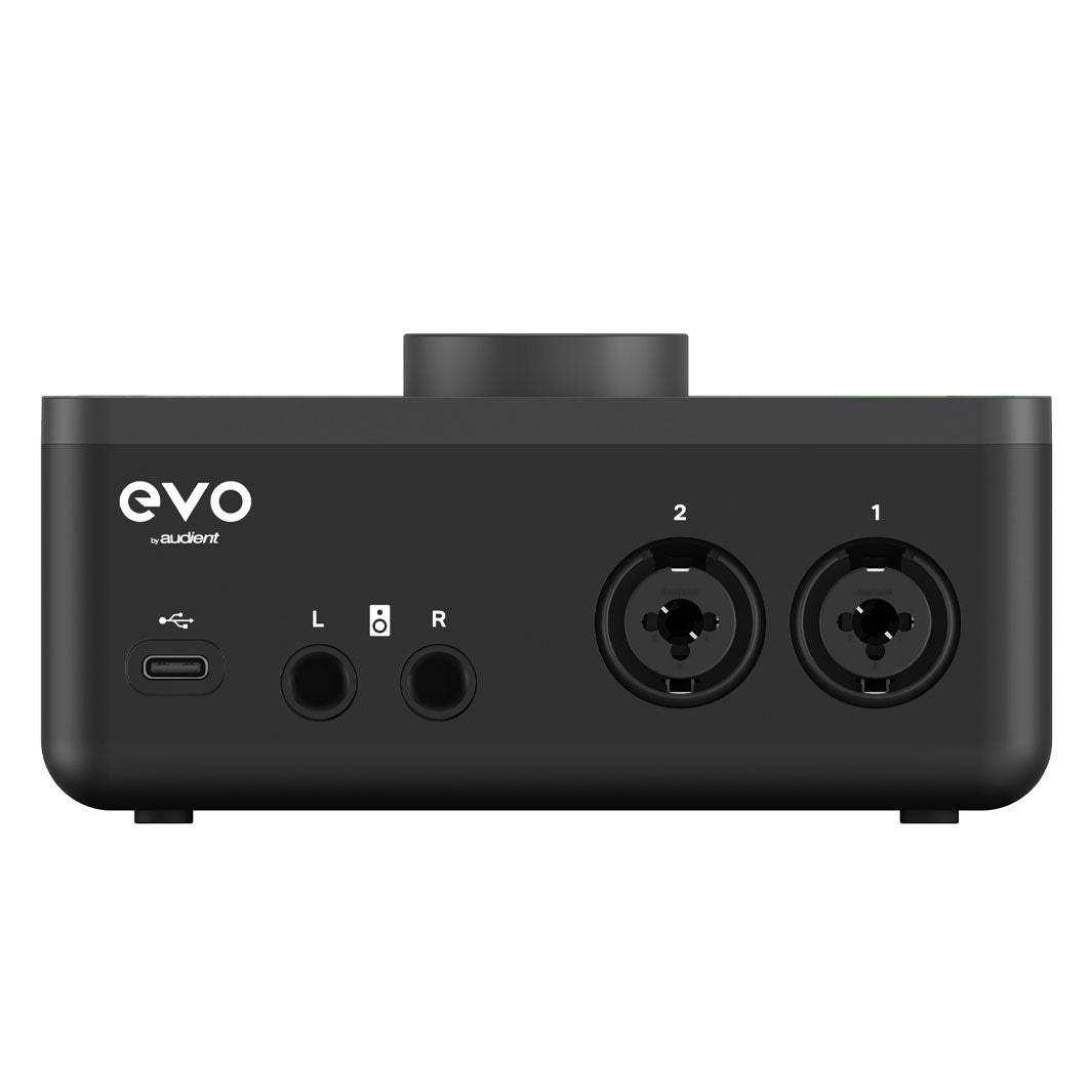 audient mexico evo4 interface audio USB 2 entradas 2 salidas trasera