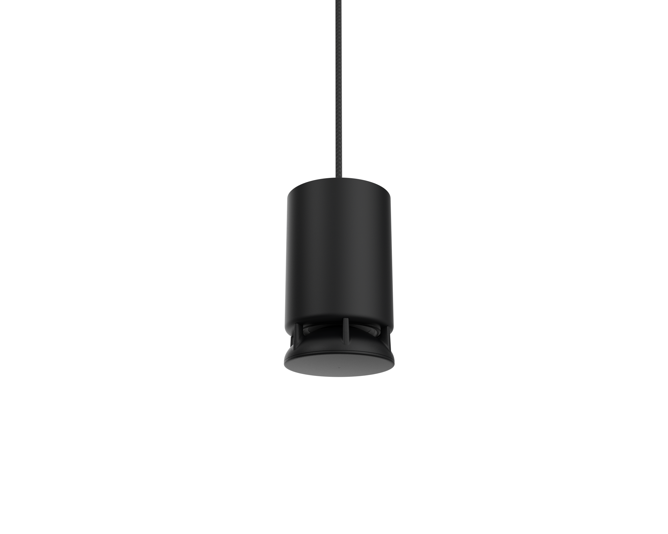 Bocina inalámbrica para instalación colgante, Spottune, OMNI CORD Negra, vista frontal