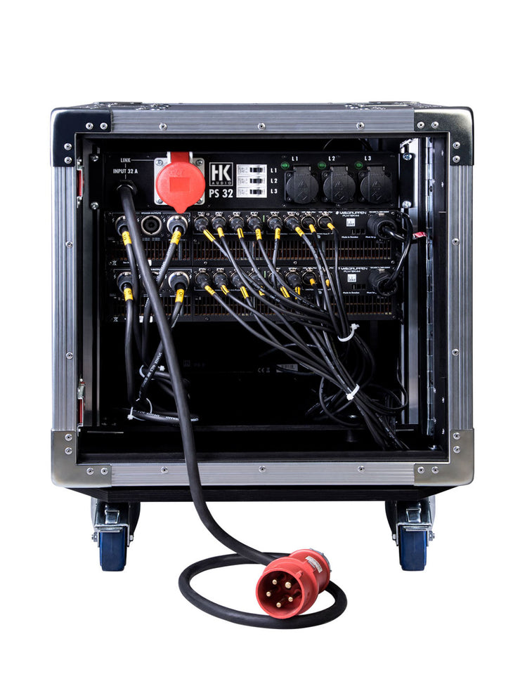 Rack se amplificacion de Sistema Lineal HK audio Cosmo C10 - vista trasera